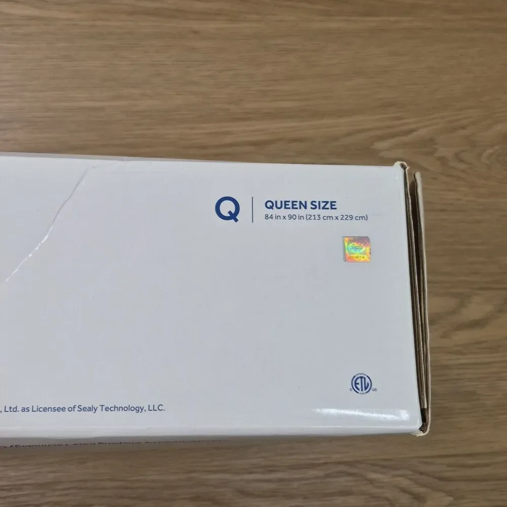 Sealy Electric Blanket Queen Flannel Sherpa Heated Reversible 84x90